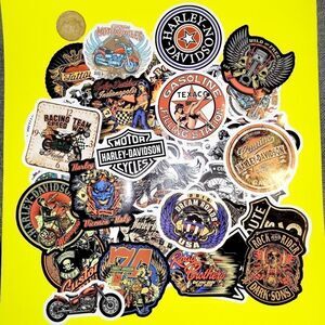 50pc Brand New Waterproof Bikers Harley Davidson stickers